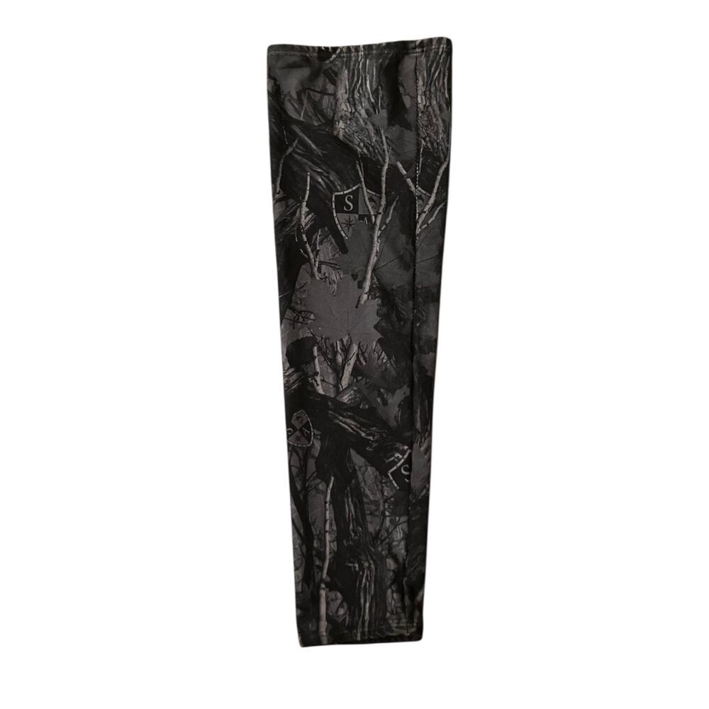 Black Grey Camo Arm Sleeve Compression Large XL Tactical Athletic UV Cover